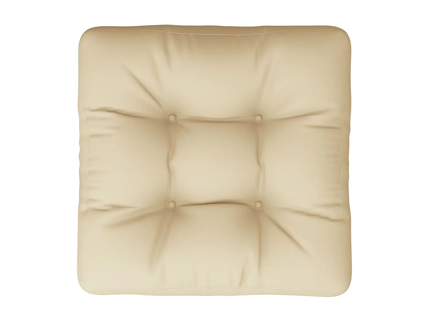 Coussin de palette beige 60x60x12 cm tissu