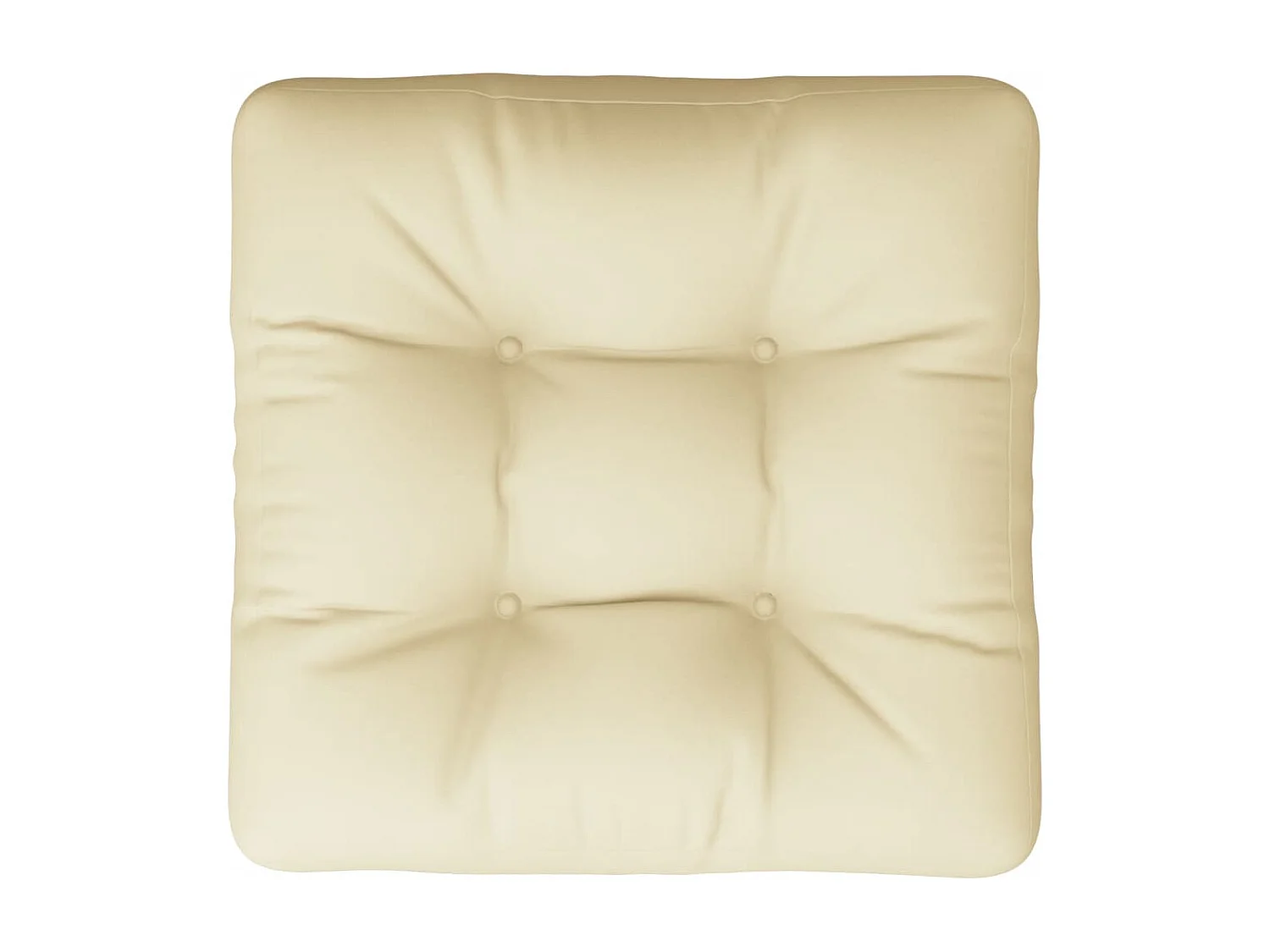 Coussin de palette crème 58x58x10 cm tissu