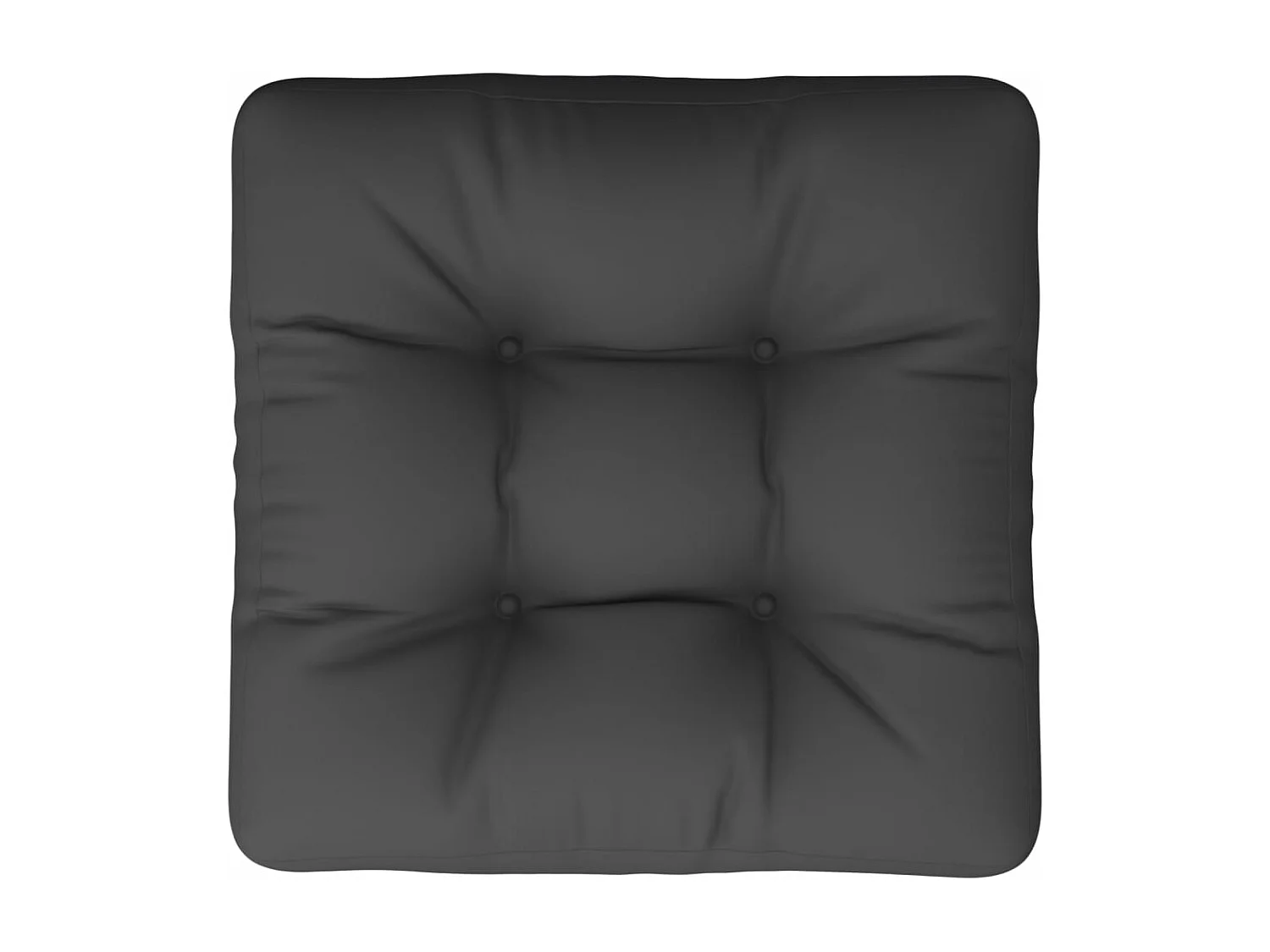 Coussin de palette noir 58x58x10 cm tissu