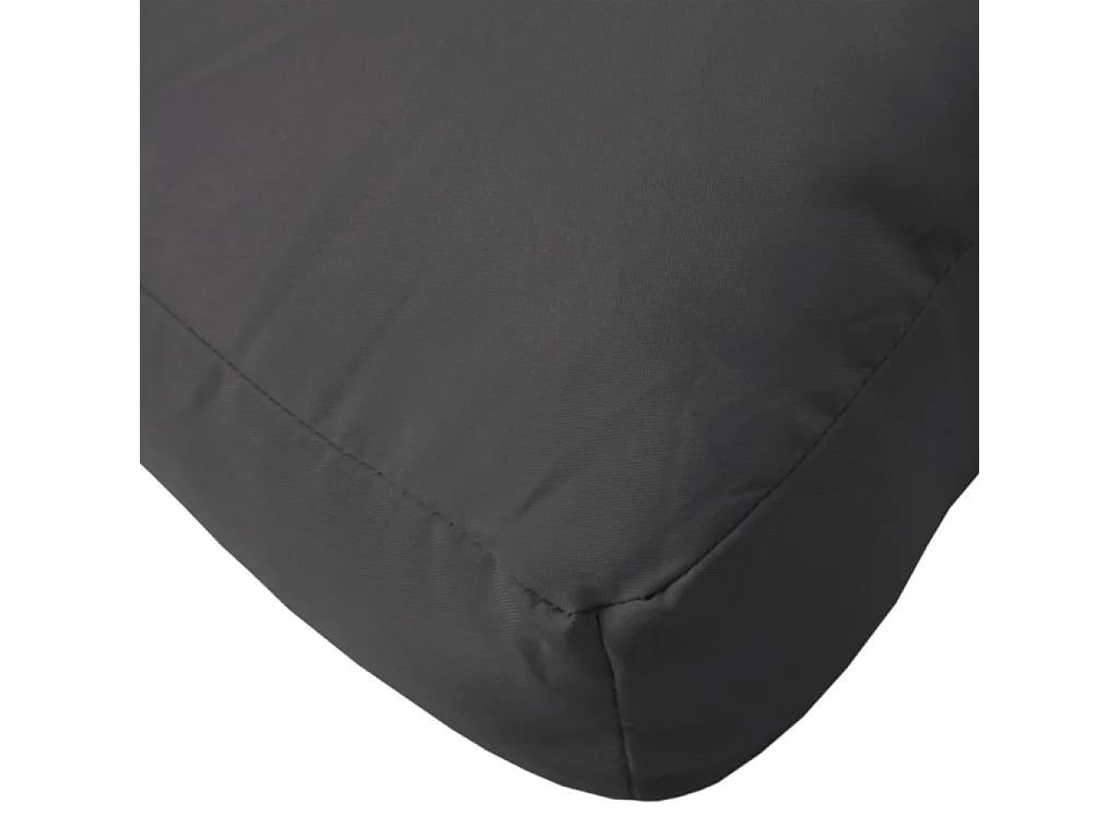 Coussin de palette noir 58x58x10 cm tissu