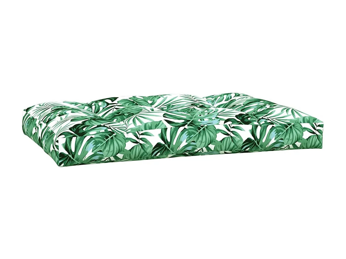 Coussins de palette 5 pièces motif de feuilles tissu