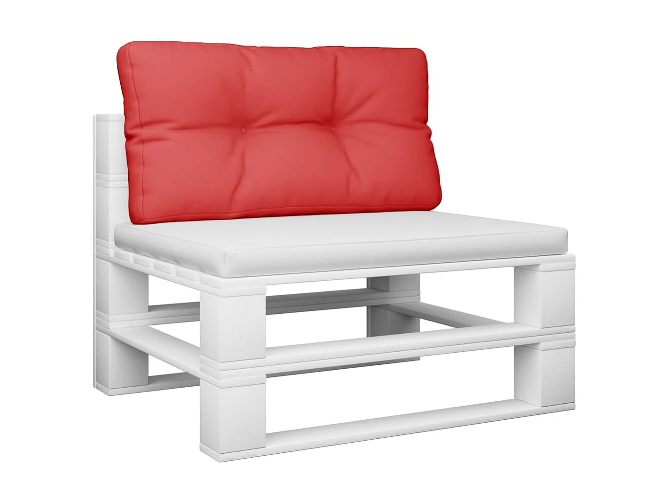 Almofadão para sofá de paletes 70x40x12 cm tecido vermelho