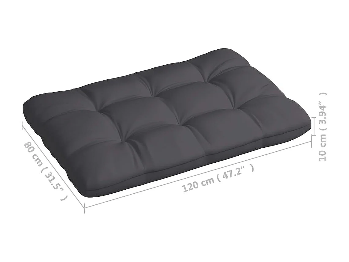 Coussins de canapé palette 7 pièces Anthracite