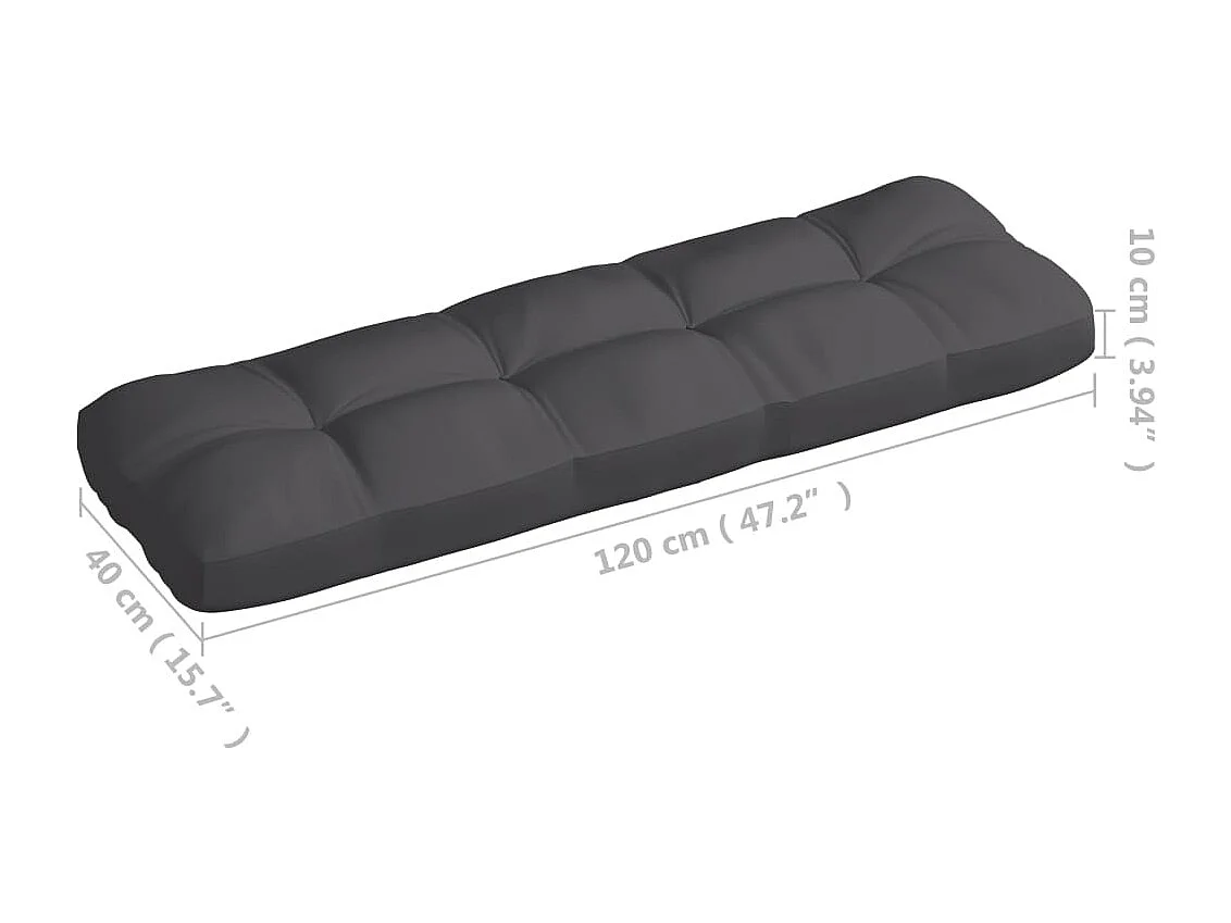 Coussins de canapé palette 7 pièces Anthracite