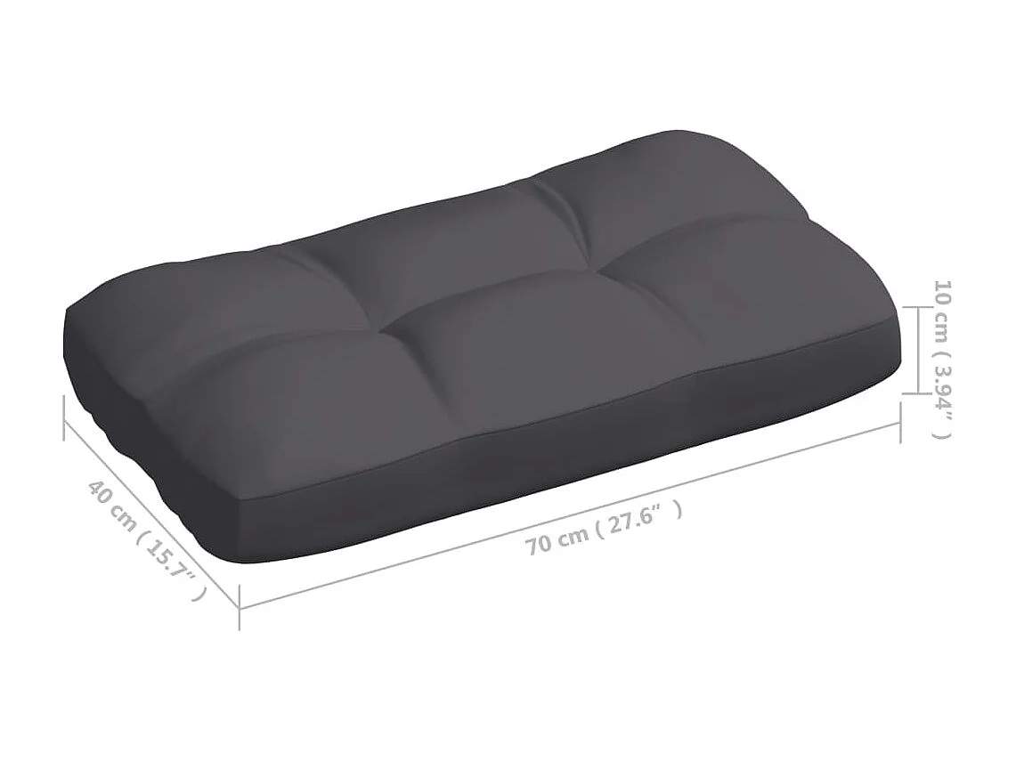 Coussins de canapé palette 7 pièces Anthracite