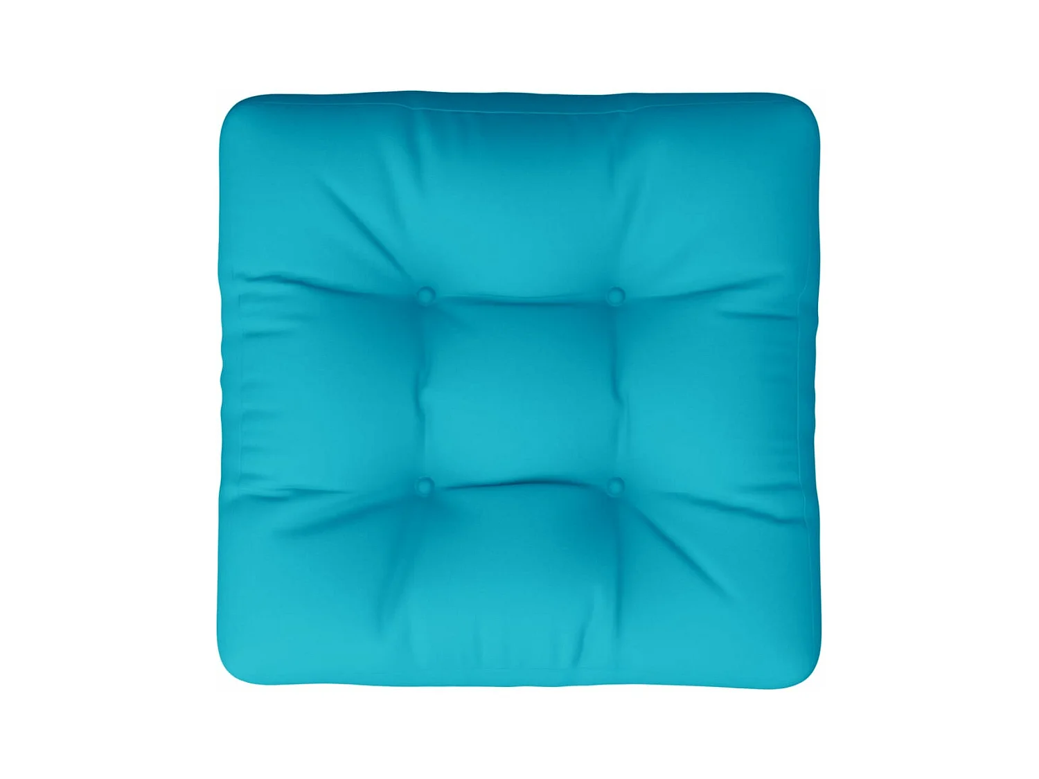 Coussin de palette turquoise 60x60x12 cm tissu