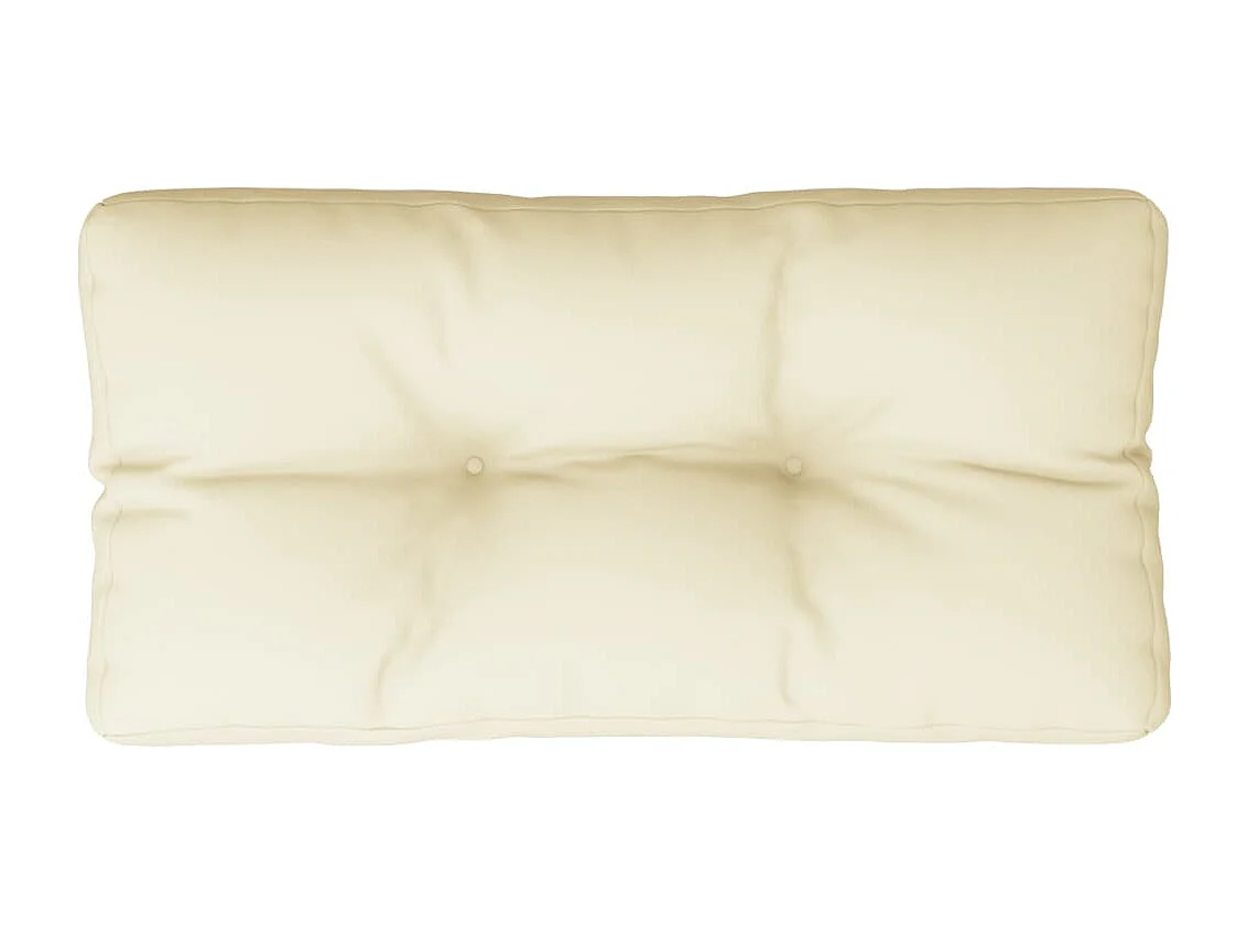 Almofadão para sofá de paletes 80x40x12 cm tecido creme
