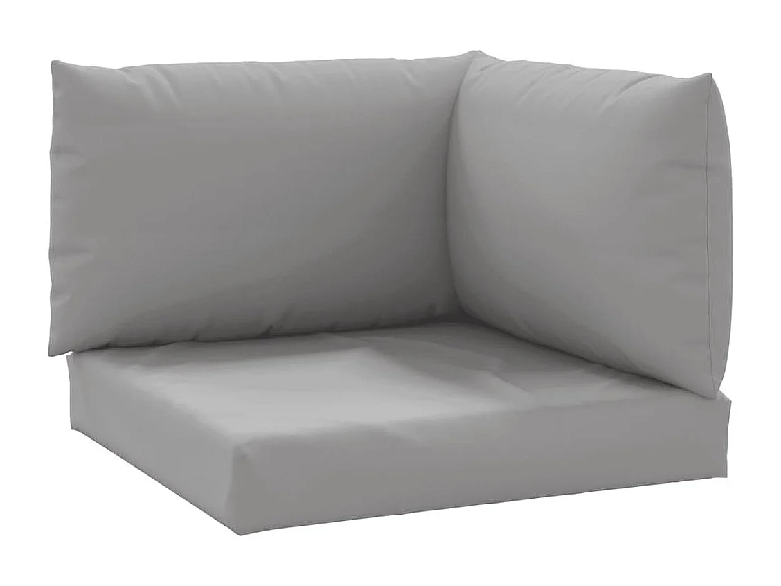 Coussins de palette 3 pièces gris tissu oxford