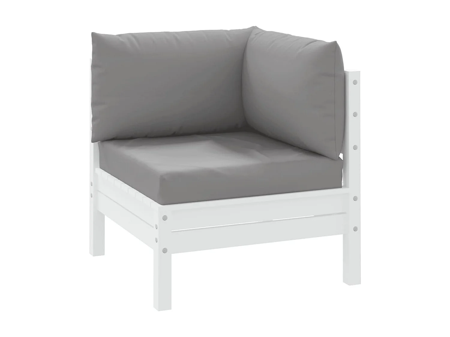 Coussins de palette 3 pièces gris tissu oxford