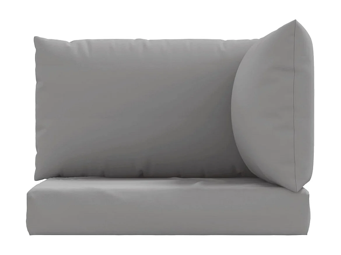 Coussins de palette 3 pièces gris tissu oxford