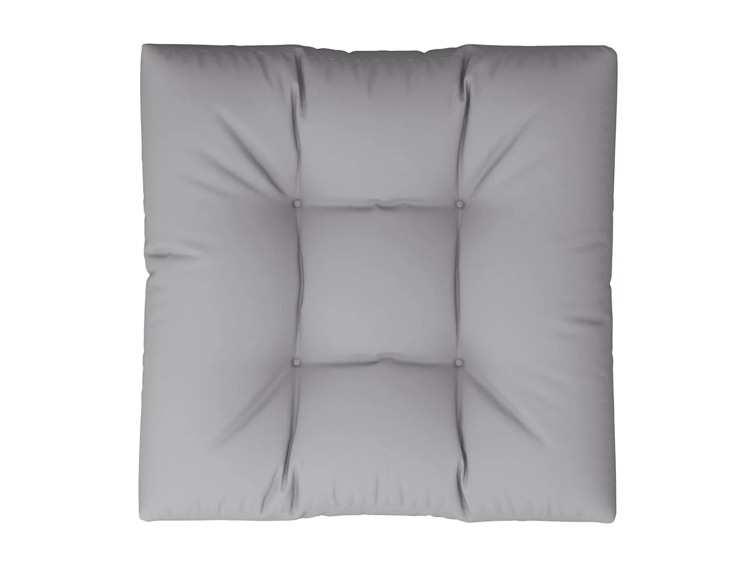 Coussin de palette gris 80x80x12 cm tissu
