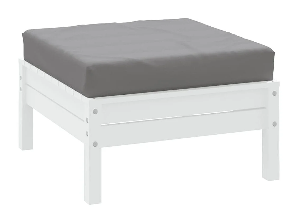 Coussin de palette gris tissu oxford