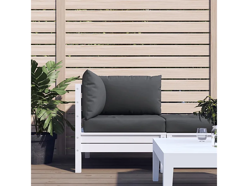 Coussins de palette 3 pièces anthracite tissu oxford