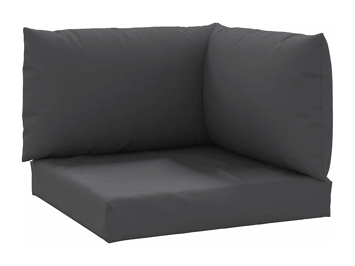 Coussins de palette 3 pièces anthracite tissu oxford