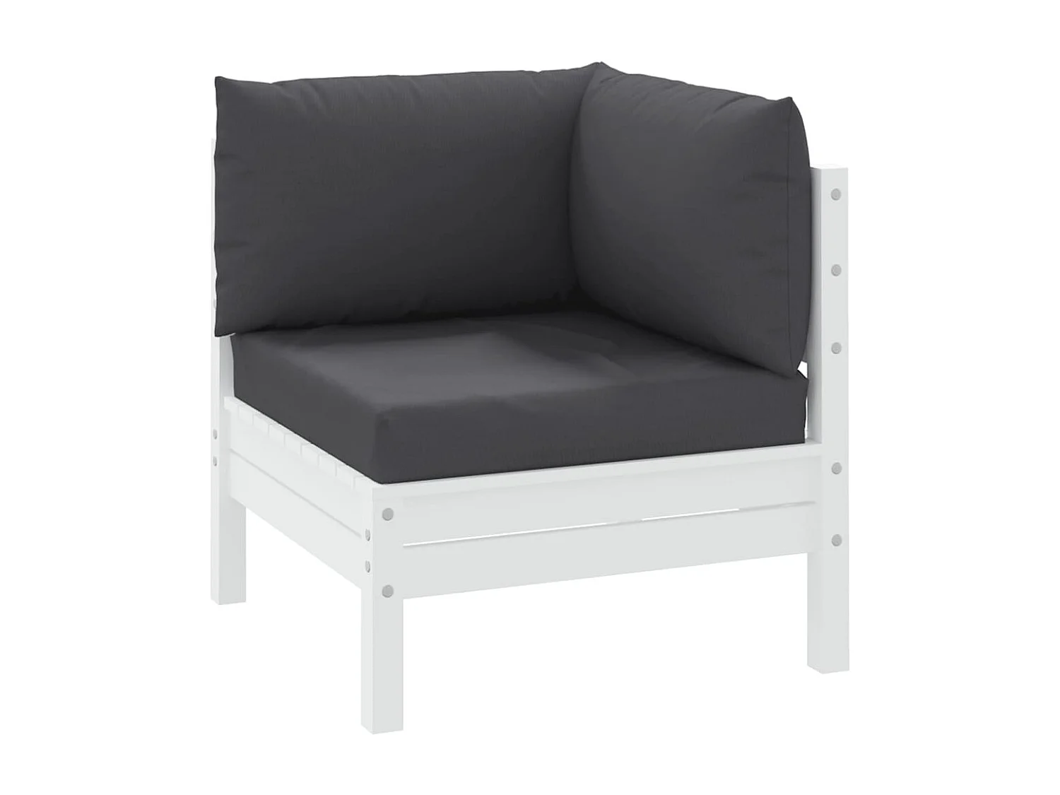 Coussins de palette 3 pièces anthracite tissu oxford