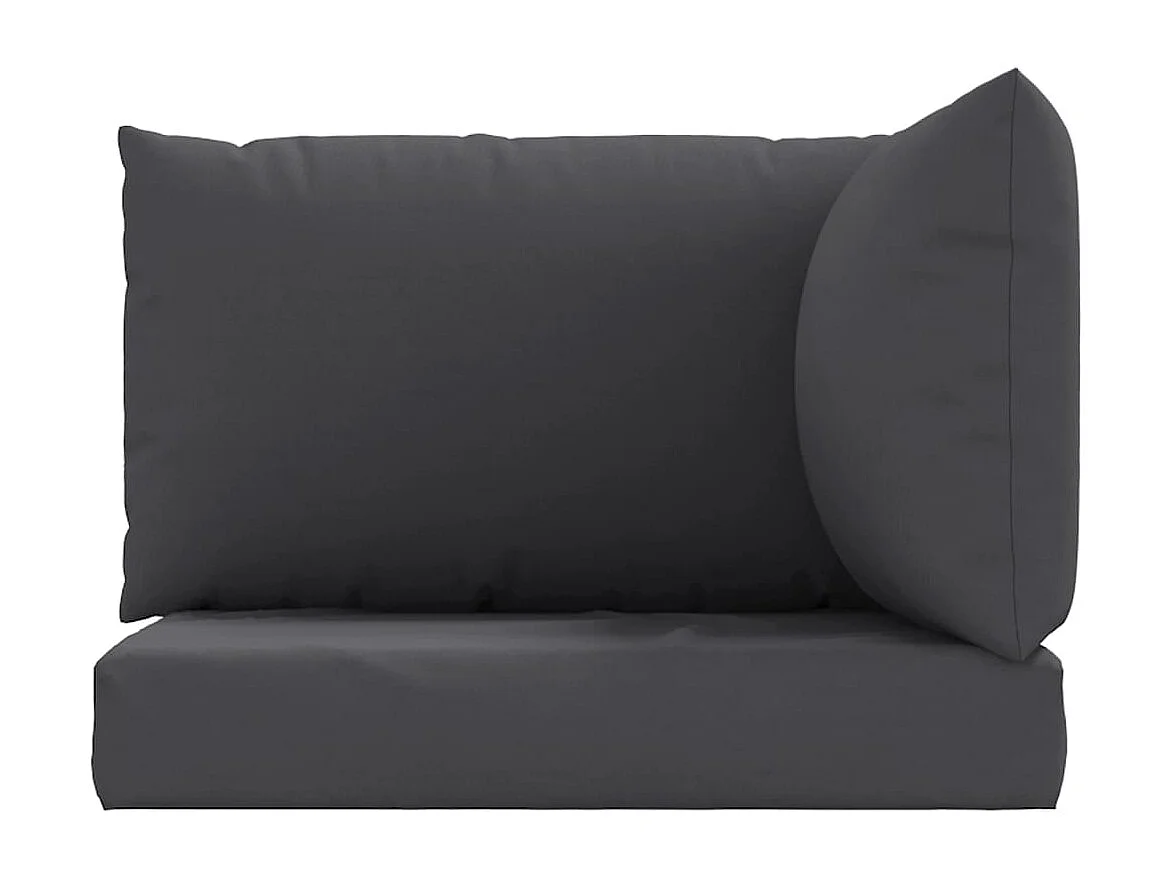 Coussins de palette 3 pièces anthracite tissu oxford