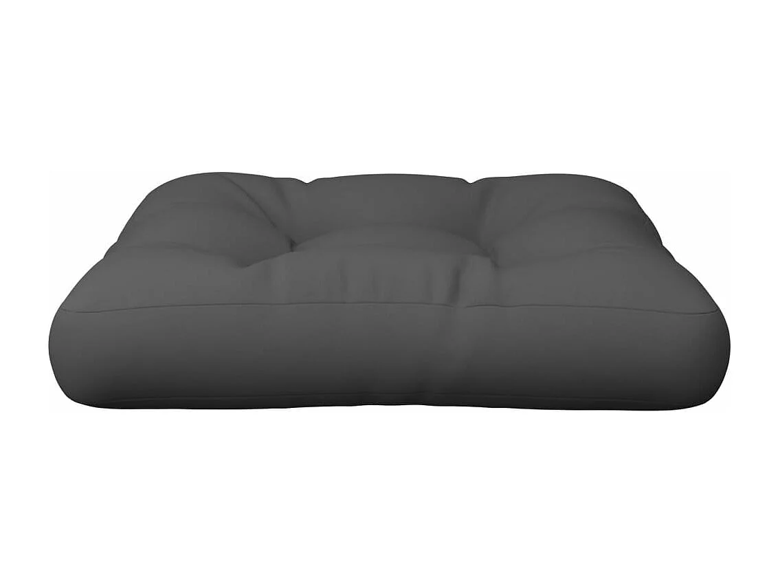 Coussin de palette gris 58x58x10 cm tissu