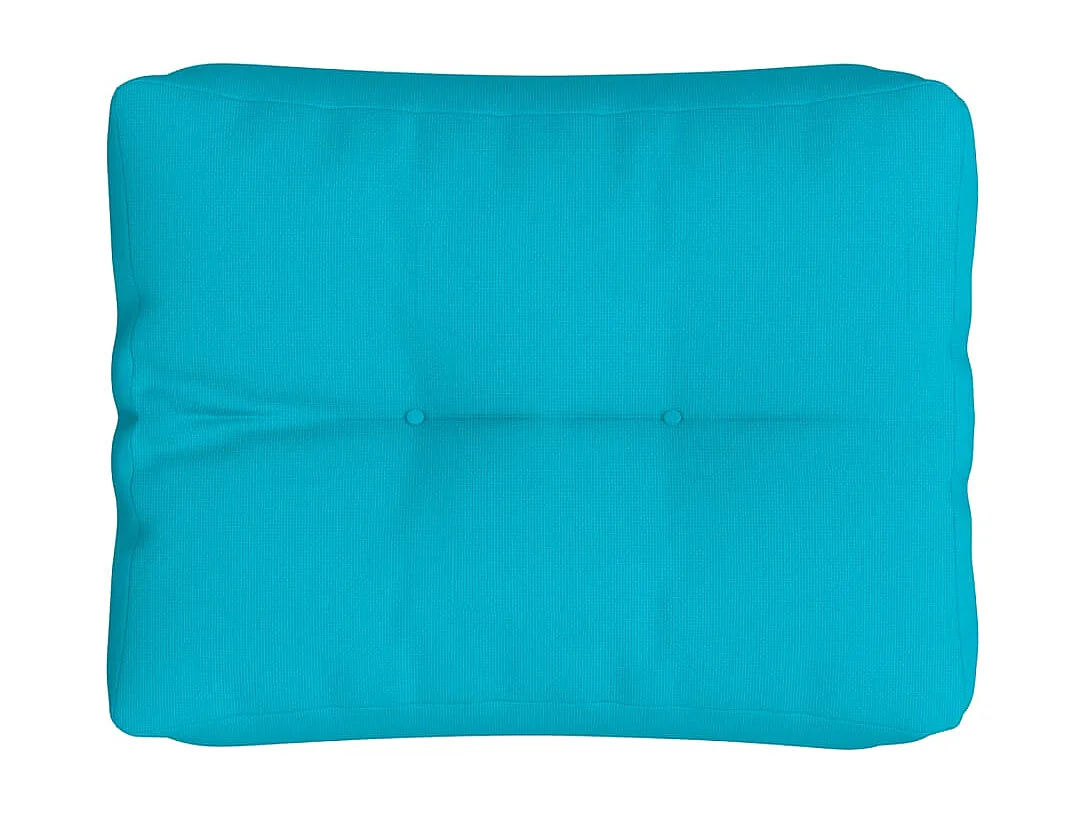 Coussin de palette turquoise 50x40x12 cm tissu