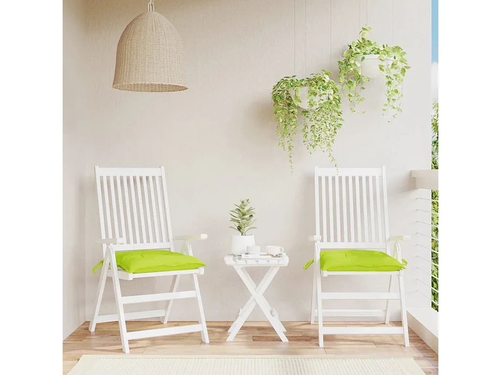 Coussins de palette lot de 2 vert brillant 50x50x7 cm