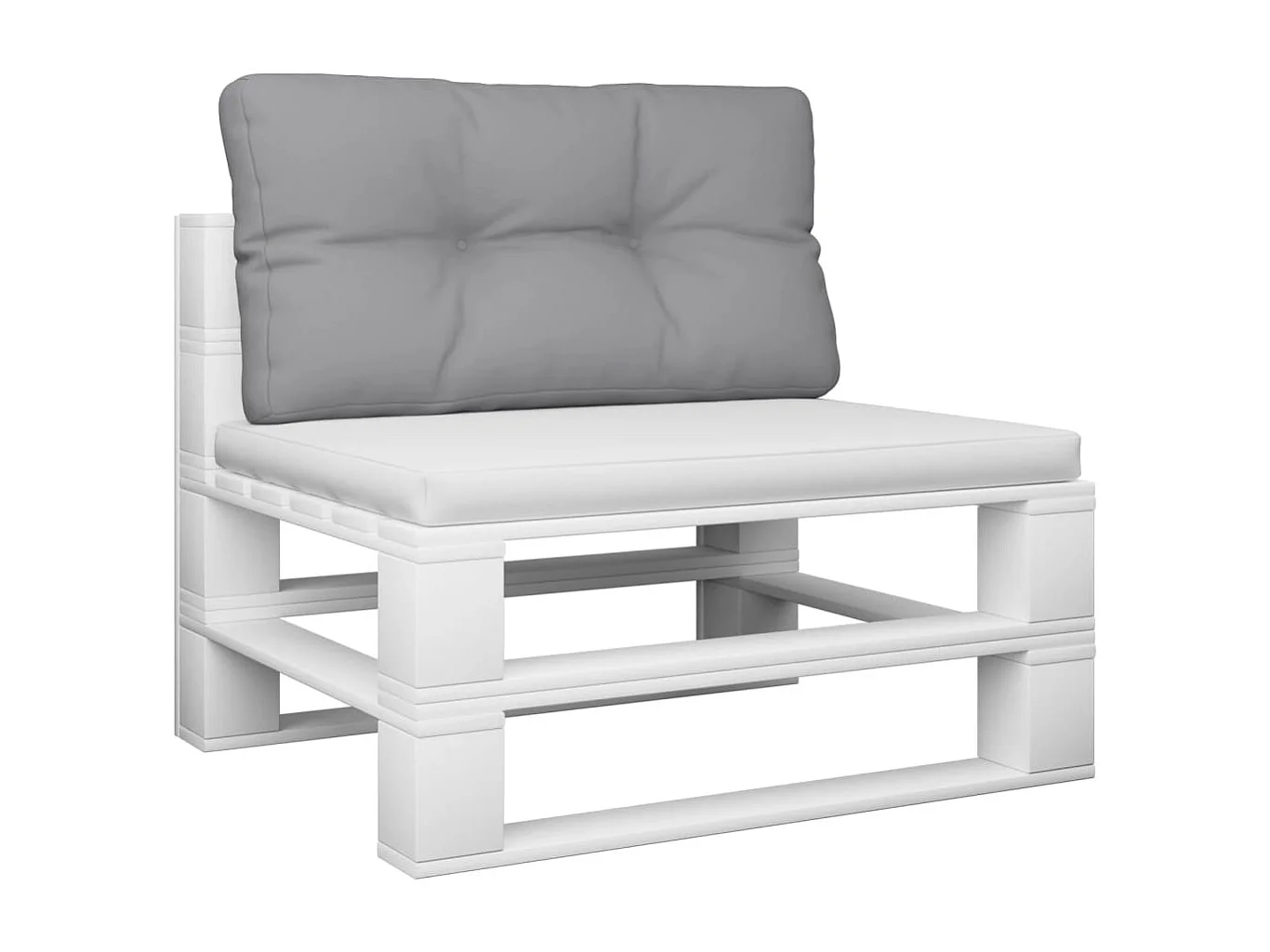 Almofadão para sofá de paletes 80x40x12 cm tecido cinza