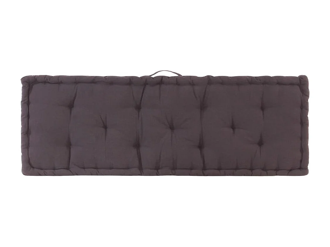 Coussins de plancher de palette 2 pièces Coton Anthracite