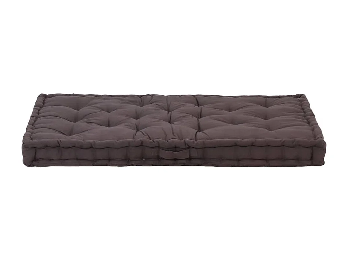 Coussins de plancher de palette 2 pièces Coton Anthracite