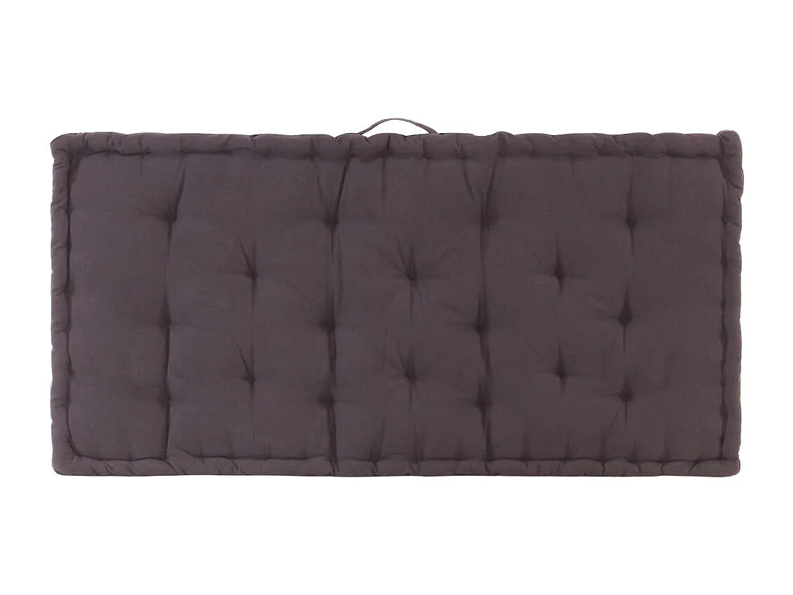 Coussins de plancher de palette 2 pièces Coton Anthracite