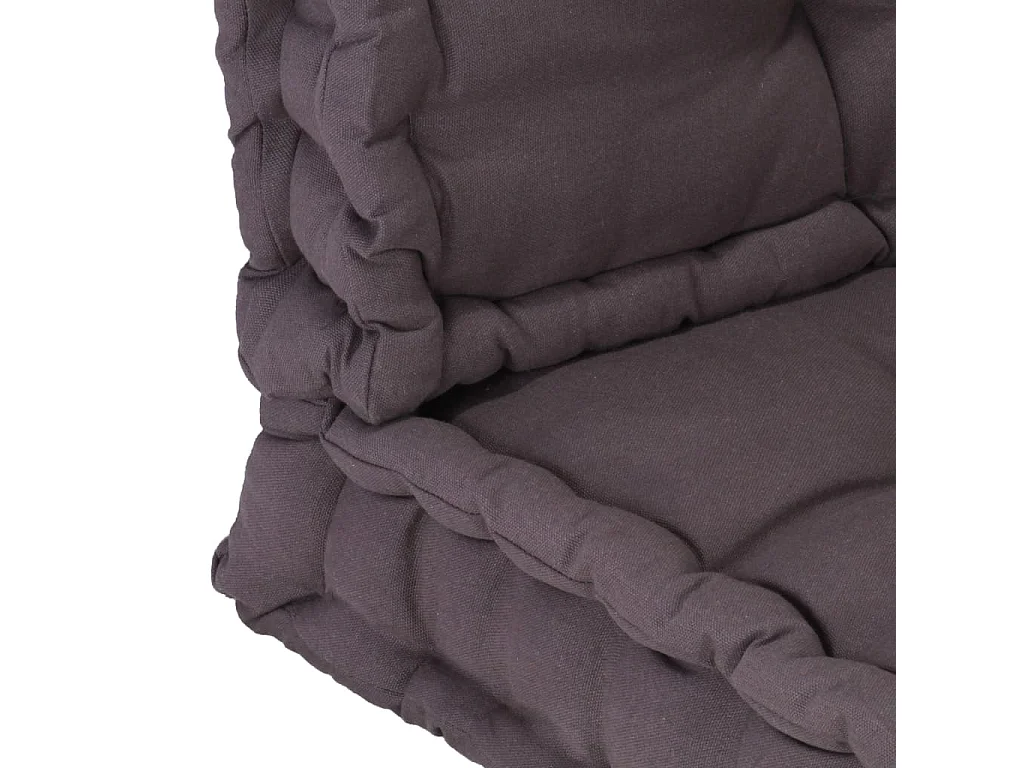 Coussins de plancher de palette 2 pièces Coton Anthracite