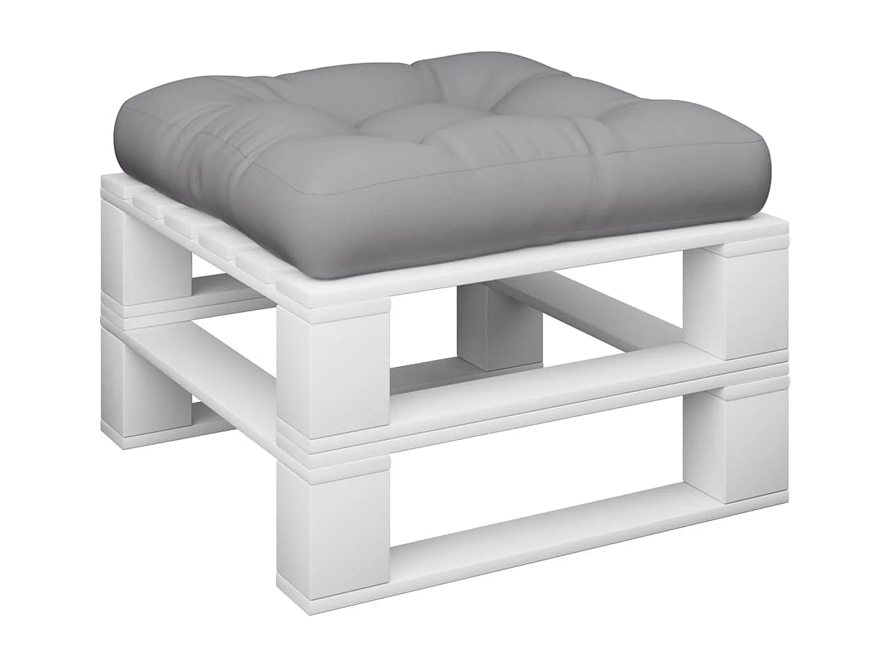 Almofadão para paletes 58x58x10 cm tecido cinza