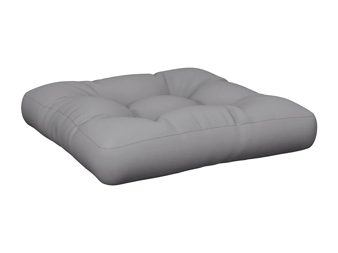 Coussin de palette gris 58x58x10 cm tissu