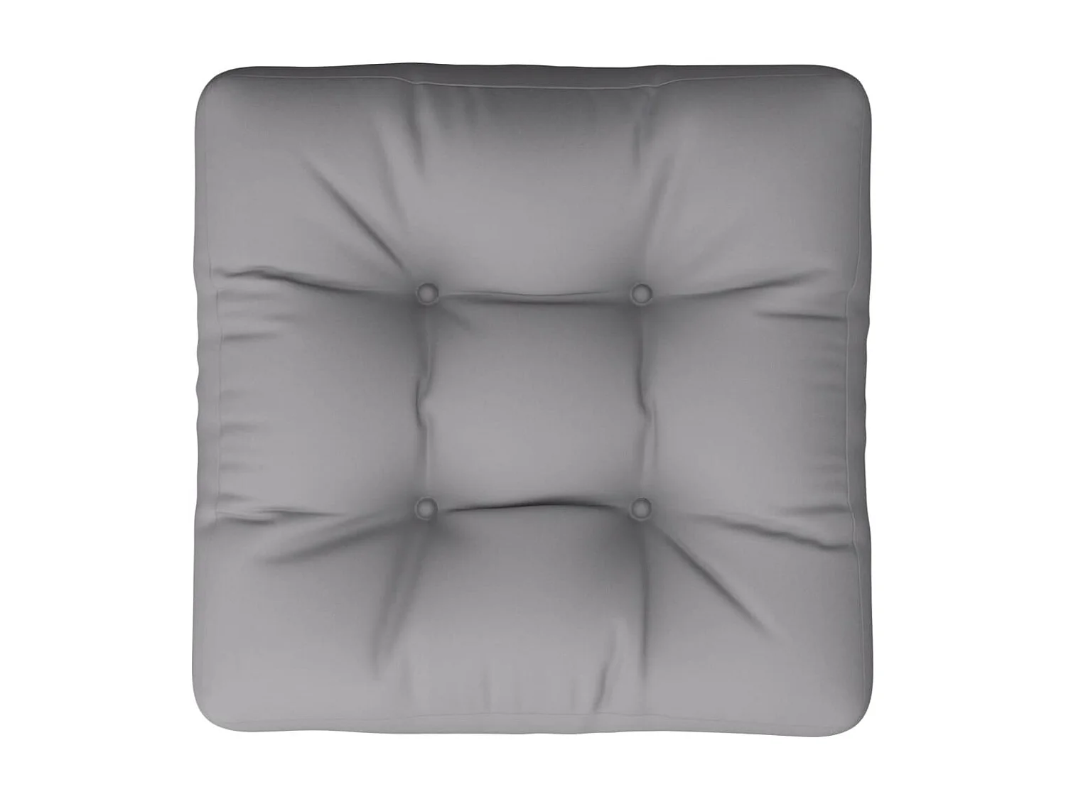 Coussin de palette gris 58x58x10 cm tissu