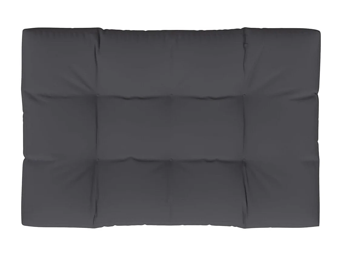 Coussin de palette anthracite 120x80x12 cm tissu