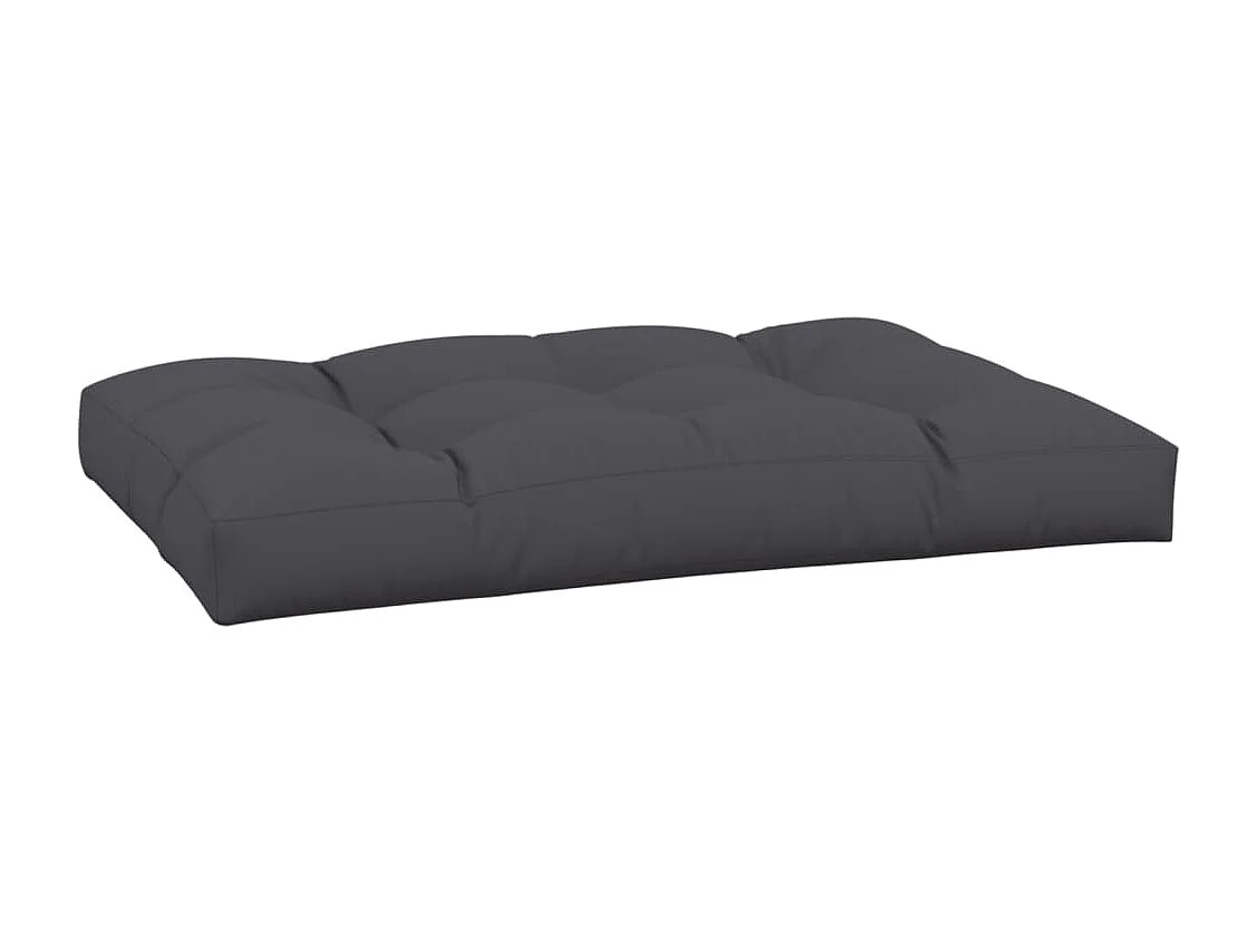 Coussin de palette anthracite 120x80x12 cm tissu