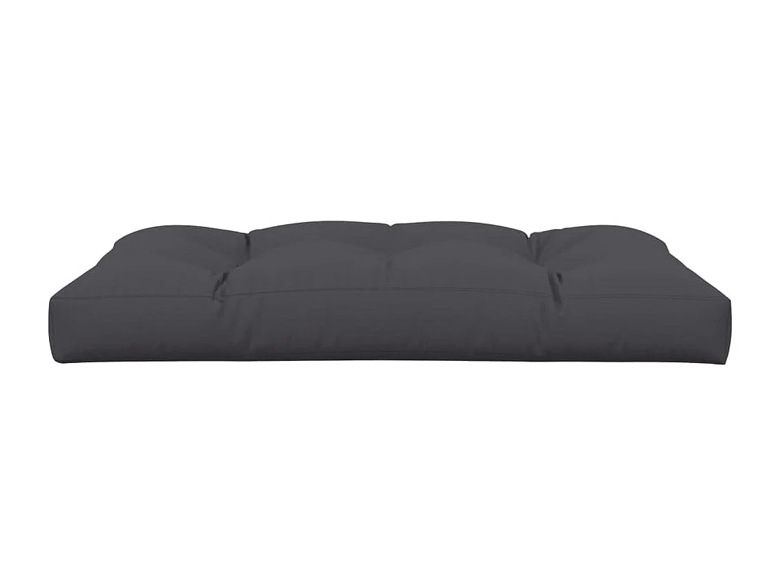 Coussin de palette anthracite 120x80x12 cm tissu