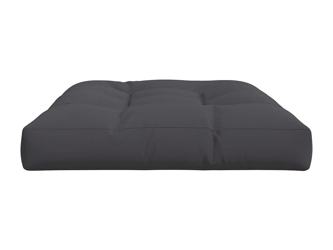 Coussin de palette anthracite 120x80x12 cm tissu