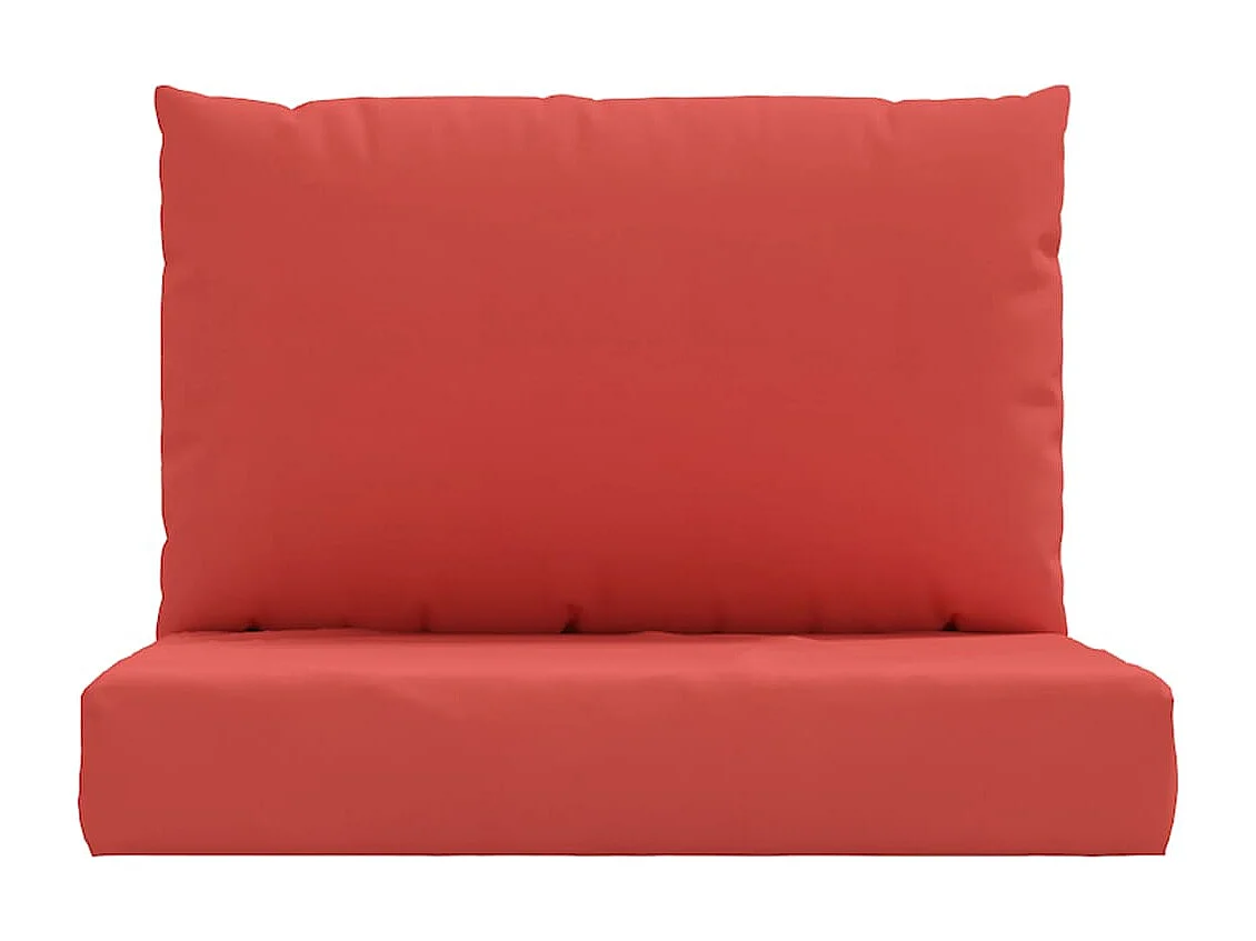 Coussins de palette lot de 2 rouge tissu oxford