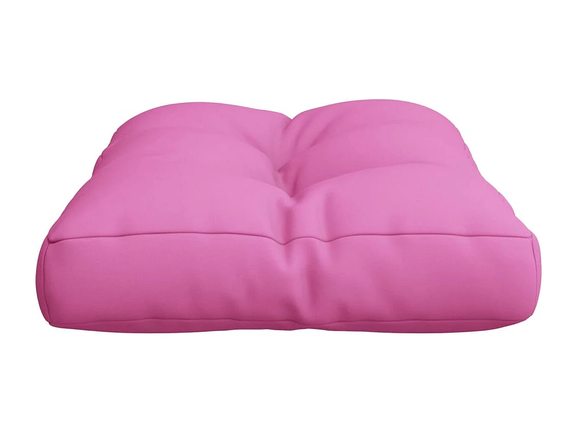 Coussin de palette rose 60x40x12 cm tissu