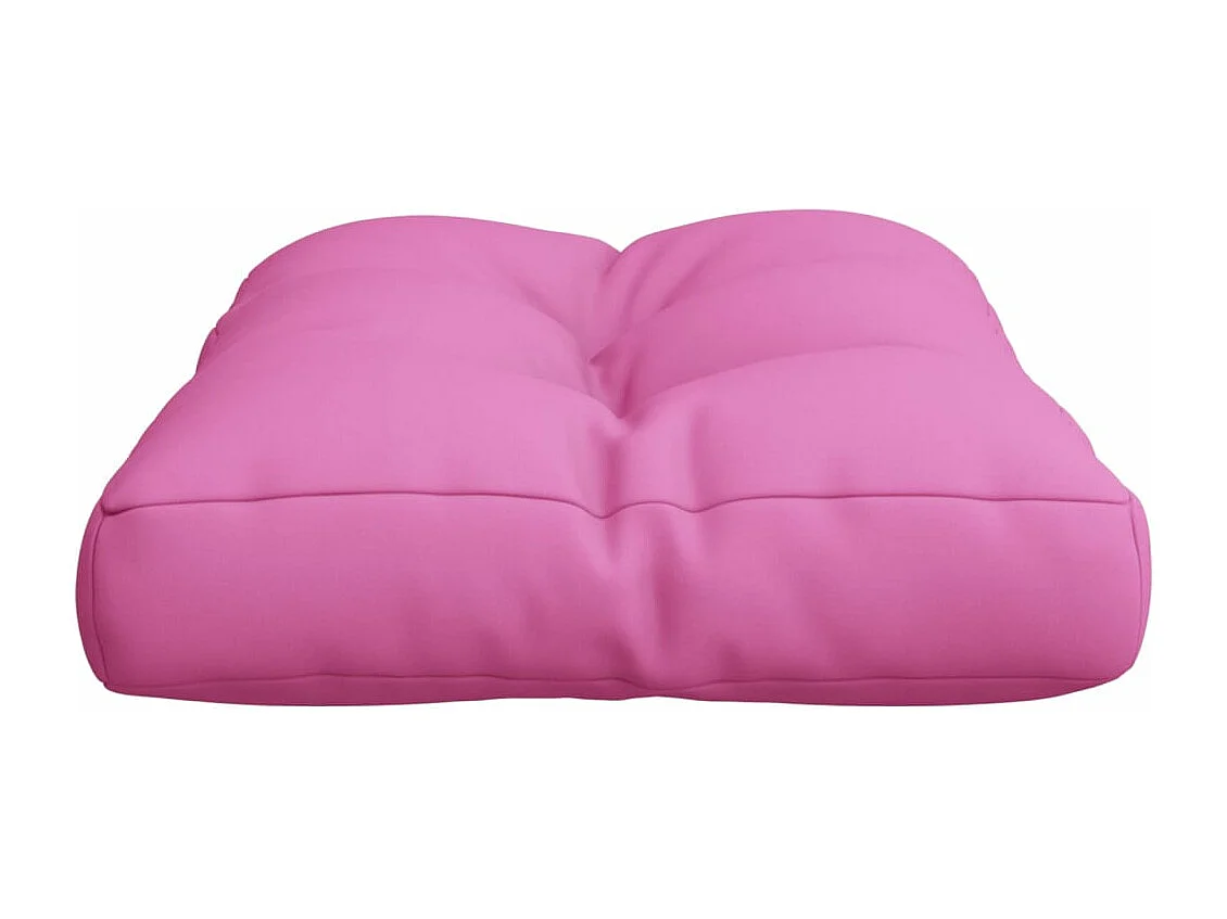 Coussin de palette rose 60x40x12 cm tissu