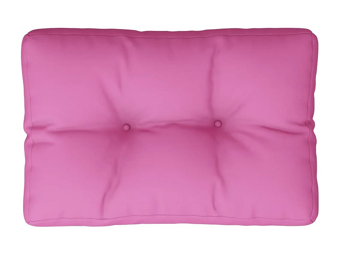 Coussin de palette rose 60x40x12 cm tissu