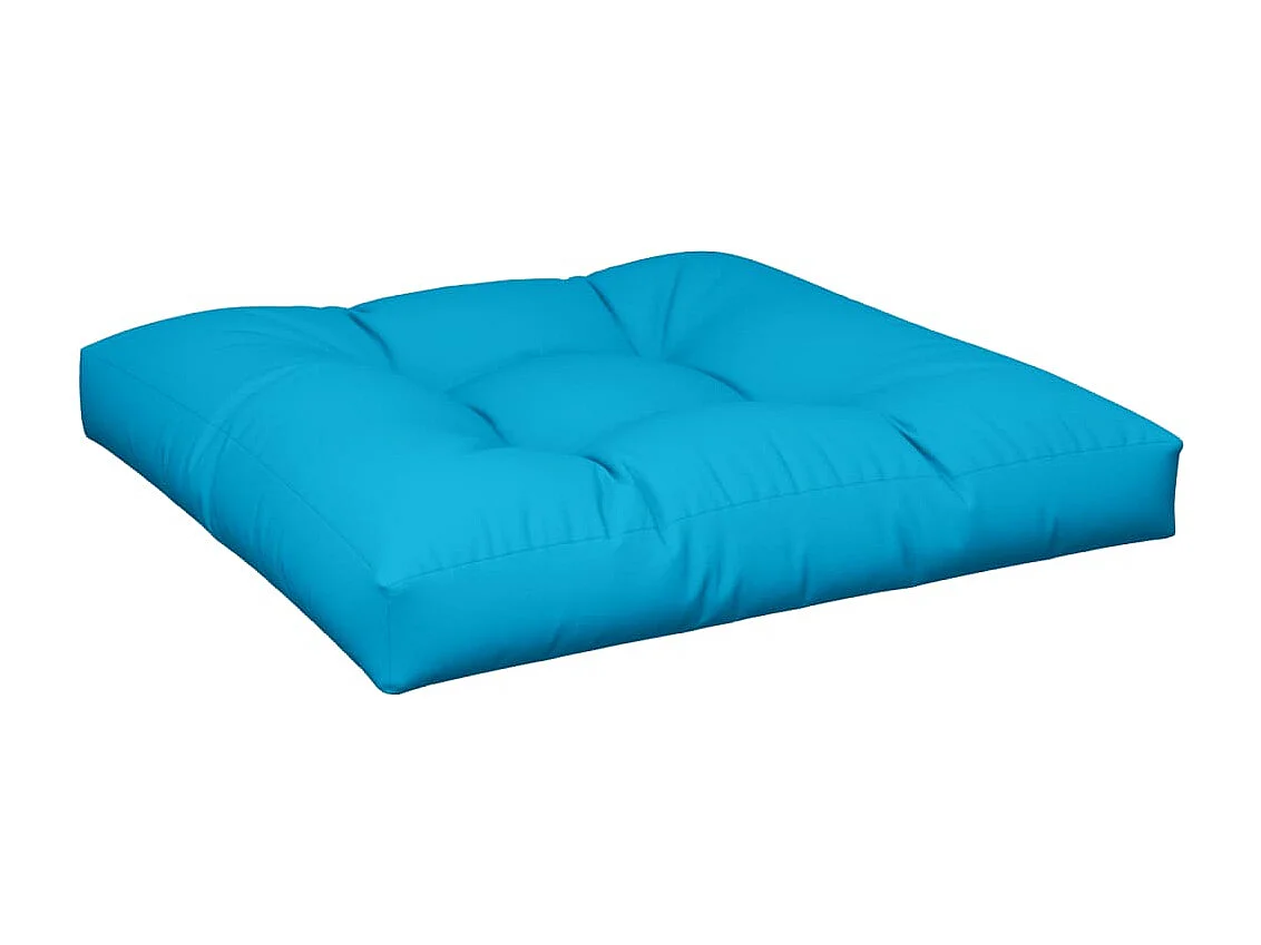 Coussin de palette bleu 80x80x12 cm tissu