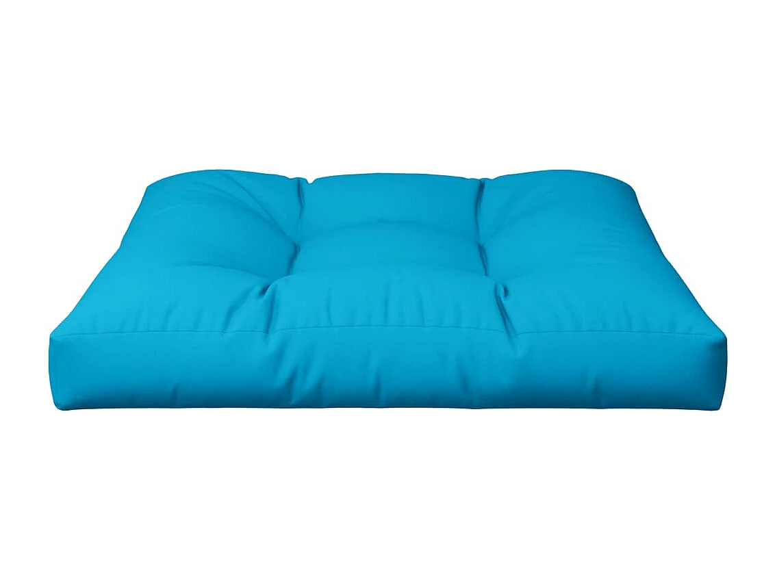 Coussin de palette bleu 80x80x12 cm tissu