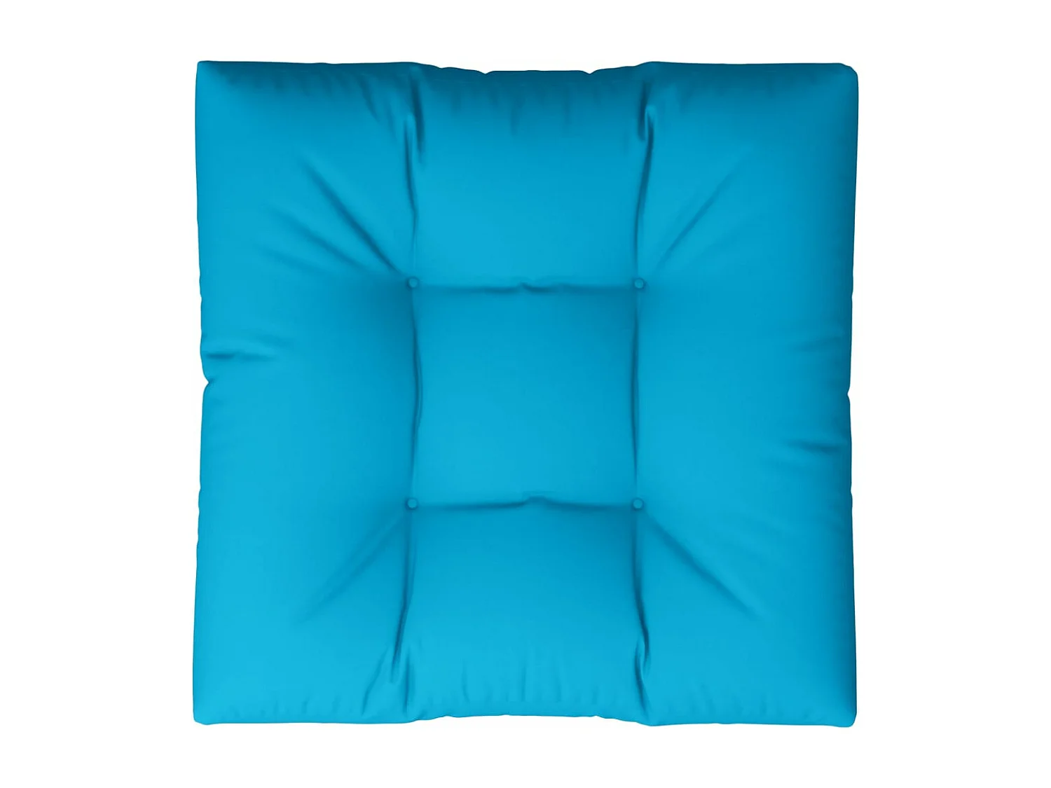 Coussin de palette bleu 80x80x12 cm tissu