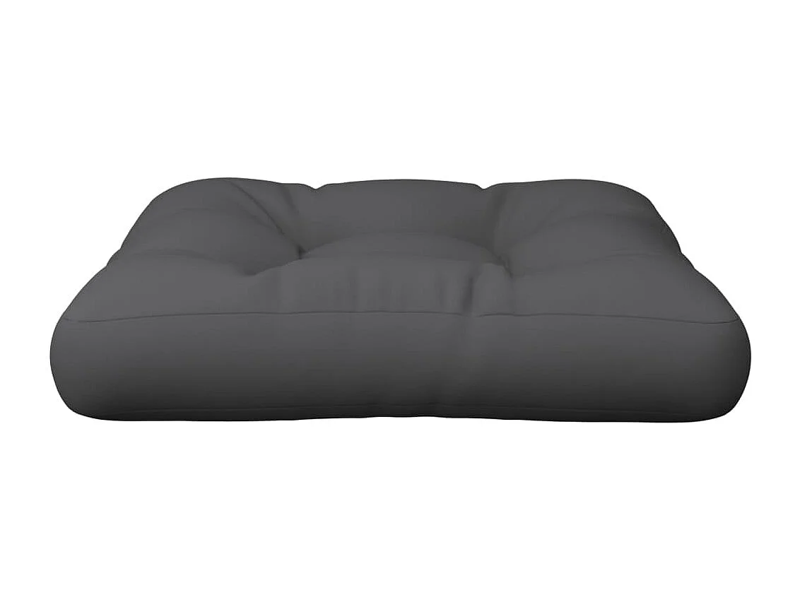 Coussin de palette anthracite 58x58x10 cm tissu