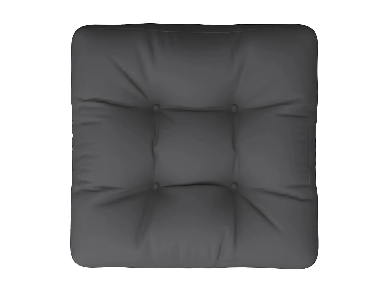 Coussin de palette anthracite 58x58x10 cm tissu