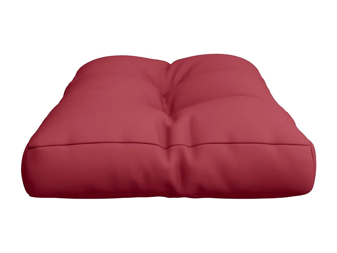 Coussin de palette rouge bordeaux 80x40x12 cm tissu