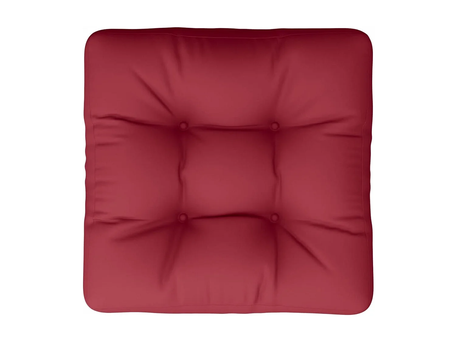 Coussin de palette rouge bordeaux tissu