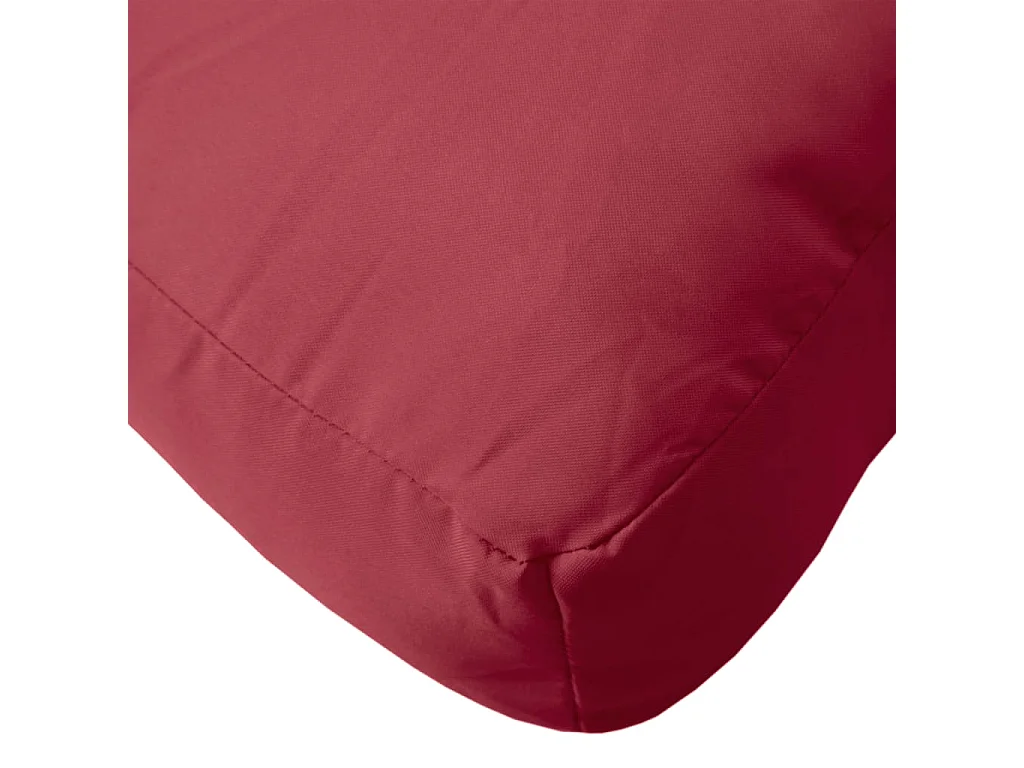 Coussin de palette rouge bordeaux tissu