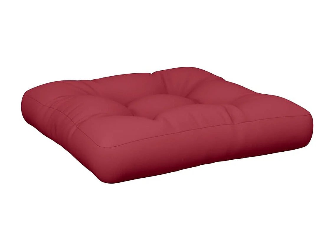 Coussin de palette rouge bordeaux tissu