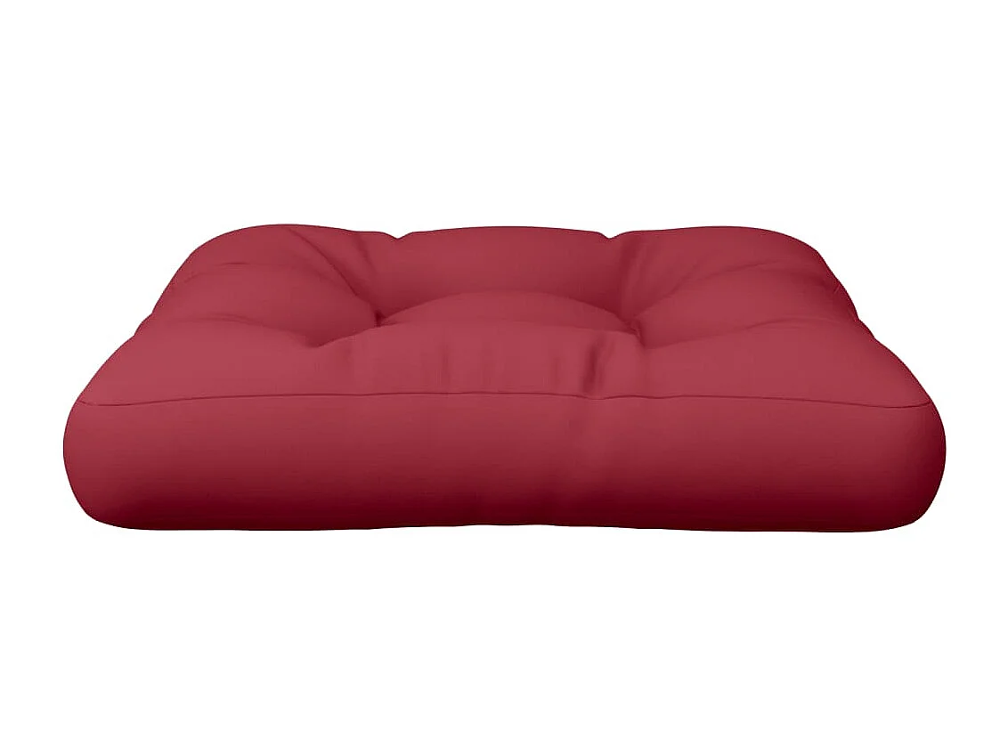 Coussin de palette rouge bordeaux tissu