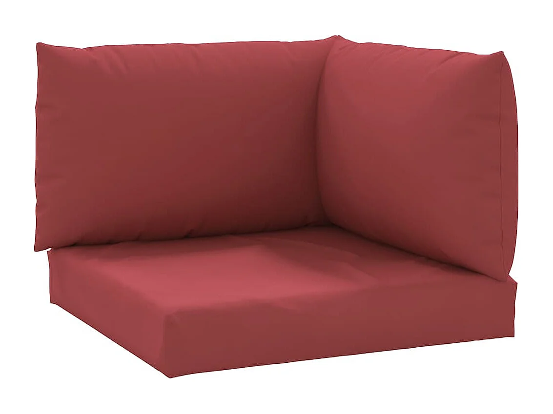 Coussins de palette 3 pièces rouge bordeaux tissu oxford
